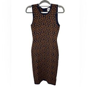 John +‎ Jenn animal print bodycon mid length dress size small nwt